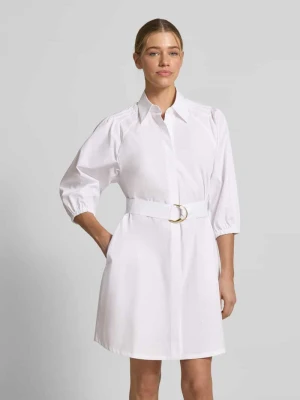 Rozkloszowana sukienka koszulowa z czystej bawełny model 'KILONI' HUGO