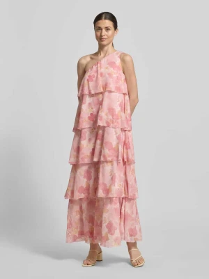 Rozkloszowana sukienka maxi z falbankowym detalem model 'FELICIA' Vero Moda