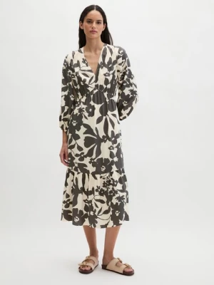 Rozkloszowana sukienka z nadrukiem Marc O'Polo