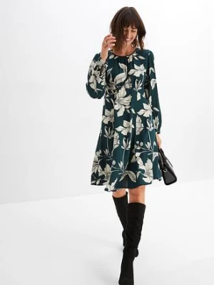 Rozkloszowana sukienka z wiskozy bonprix