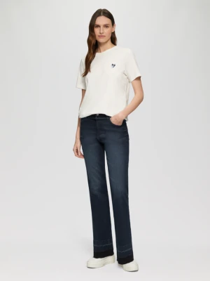 Rozkloszowane dżinsy / Slim Fit / Średni stan / Nogawka Bootcut / Pasek s.Oliver niebieski