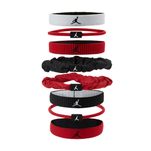 Różne elastyczne opaski do włosów Jordan Sport (8 sztuk) - Biel