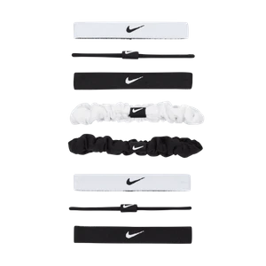 Różne opaski do włosów Nike Flex Classic (8 sztuk) - Biel