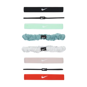 Różne opaski do włosów Nike Flex Classic (8 sztuk) - Czerń