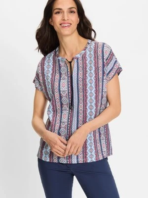 Różowa bawełniana bluzka damska Cosima z troczkami – Boho Beauty Olsen