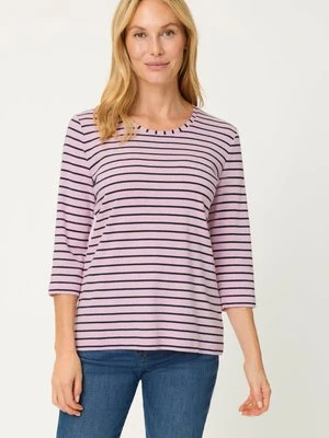 Różowa bawełniana bluzka damska Hannah w paski – Refresh Olsen