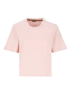Różowa Bawełniana Koszulka dla Kobiety K-Way