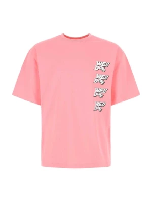 Różowa bawełniana koszulka oversize We11Done