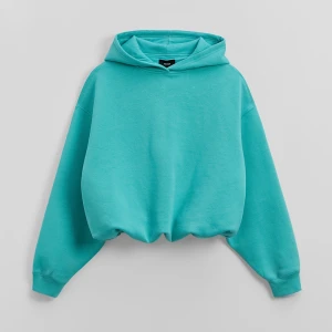 Turkusowa bluza basic typu bombka z kapturem House turkusowy