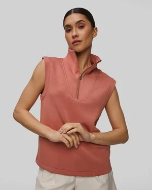 Zdjęcie produktu Różowa Bluza Bez Rękawów Damska Varley Magnolia Half Zip Tank 2.0