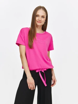 Zdjęcie produktu Różowa bluza casual z krótkim rękawem TOP SECRET