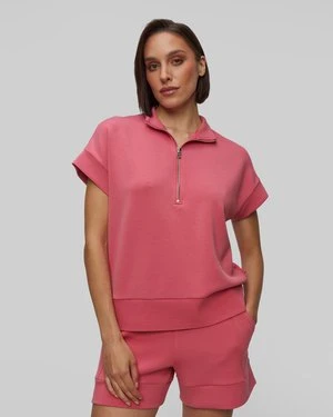 Różowa Bluza Damska Varley Ritchie Short Sleeve Sweat