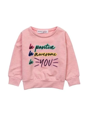 Różowa bluza dla niemowlaka nierozpinana Be positive Minoti