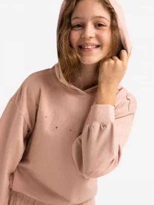 Różowa bluza dziewczęca oversize B-MILEY JUNIOR Volcano