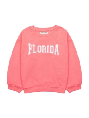 Różowa bluza dziewczęca z napisem Florida Minoti