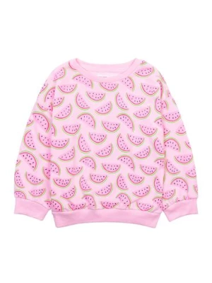 Różowa bluza niemowlęca nierozpinana z arbuzami Minoti