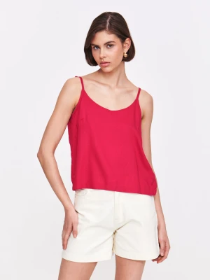 Różowa bluzka na ramiączkach Top Secret