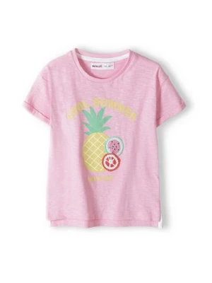 Różowa bluzka niemowlęca bawełniana- Cool sumer Minoti