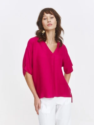 Różowa bluzka z dłuższym tyłem Top Secret
