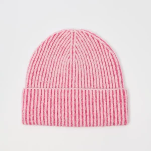 Zdjęcie produktu Różowa czapka beanie w drobne paski House