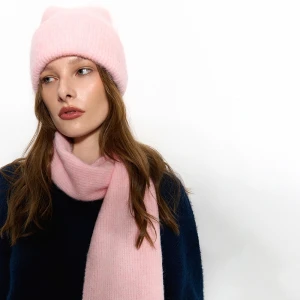 Różowa czapka beanie z domieszką wełny i alpaki House