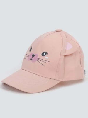 Różowa czapka z daszkiem dziewczęca kotek Yoclub