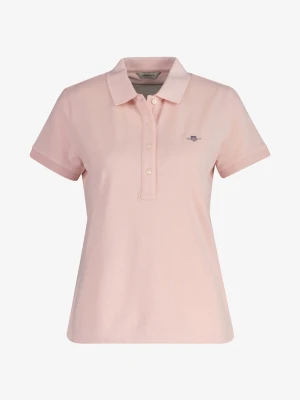 Różowa damska koszulka polo slim fit GANT