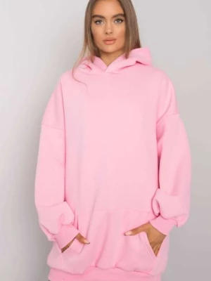Różowa długa bluza kangurka Roselle BASIC FEEL GOOD