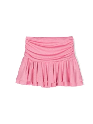 Różowa Glitterowa Spódnica Mini Blumarine