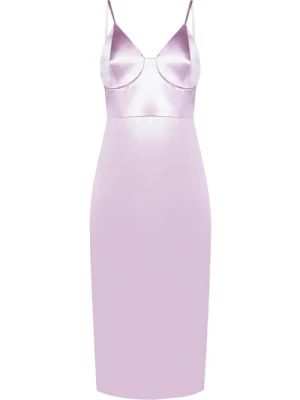 Różowa Jedwabna Sukienka Midi dla Kobiet Gucci