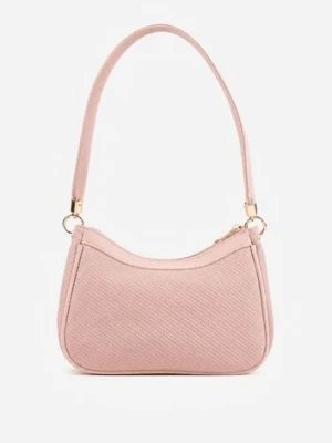 Różowa Klasyczna Torebka Bagietka z Dodatkowym Paskiem Crossbody Kassenope Caely