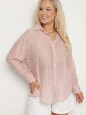 Różowa Koszula o Kroju Oversize Dolamana Melya By Melody