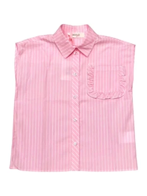 Różowa Koszula w Paski bez Rękawów dla Dzieci ViCOLO