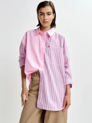 RÓŻOWA KOSZULA W PASKI ESSENTIEL ANTWERP