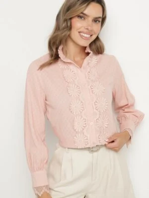 Różowa Koszula z Koronką Abbissa elsa.m by may