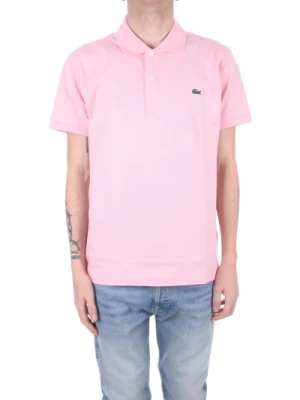 Różowa Koszulka Polo dla Mężczyzn Lacoste