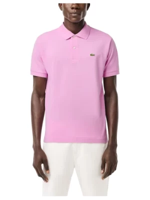 Różowa Koszulka Polo dla Mężczyzn Lacoste