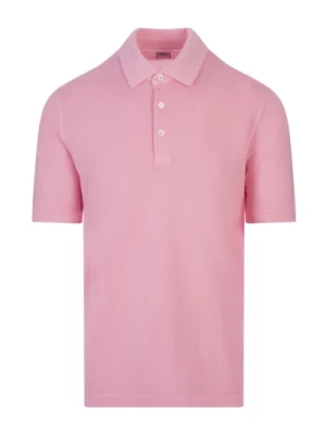 Różowa Koszulka Polo Krótki Rękaw Fedeli