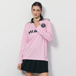 Różowa koszulka polo z nadrukiem Inter Miami CF House