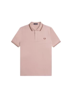 Różowa Koszulka S Twin Tipped Fred Perry