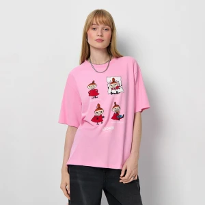 Różowa koszulka z nadrukiem z Małą Mi House