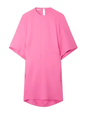 Różowa Krótka Sukienka z Peleryną Stella McCartney
