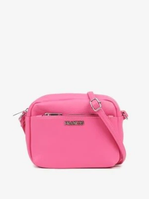 Różowa Mała Torebka Listonoszka Zdobiona Aplikacją Silionea francis