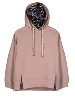 Różowa Modna Damska Bluza Z Kapturem Anekke