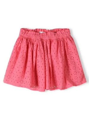 Różowa spódnica krótka dziewczęca z haftem Minoti