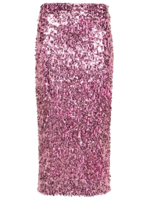 Różowa Spódnica Rotate z Tylnym Rozcięciem Rotate Birger Christensen