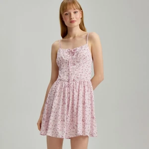 Różowa sukienka-kombinezon ze wzorem w kwiaty House