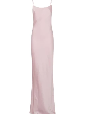 Różowa Sukienka Maxi Slip Andamane