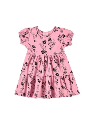 Różowa sukienka niemowlęca w kwiaty Quimby
