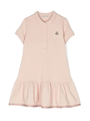Różowa Sukienka Polo dla Dziewczynek Moncler